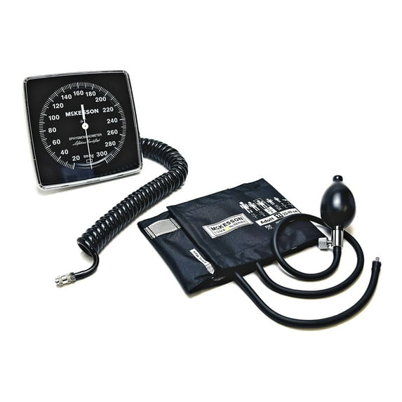 McKesson Lumeon Clock Aneroid Sphygmomanometer, Blood Pressure Monitor with Cuff, 12 Ct