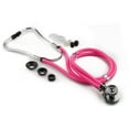 thumbnail image 1 of McKesson Lumeon Sprague Rappaport Stethoscope - Dual-Head Lightweight Scope, Double Tube, Adjustable Aluminum Binaurals - Pink, 22 in, 1 Ct, 1 of 1