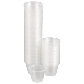 McKesson Medicine Cups - Disposable Plastic, Clear, Graduated Cup - 1 oz, 100 Count, 50 Packs, 5000 Total