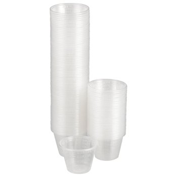 McKesson Medicine Cups - Disposable Plastic, Clear, Graduated Cup - 1 oz, 100 Count, 50 Packs, 5000 Total