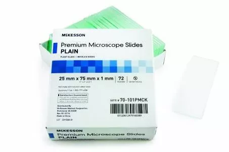 McKesson Microscope Slide, 25 X 75 X 1 mm, Plain, Box of 72, BRAND