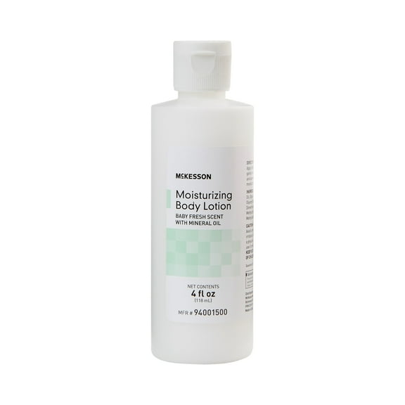 McKesson Moisturizing Body Lotion with Mineral Oil, Dry Skin Hydration, Fresh Scent, 4 fl oz, 60 Ct, 60 Ct