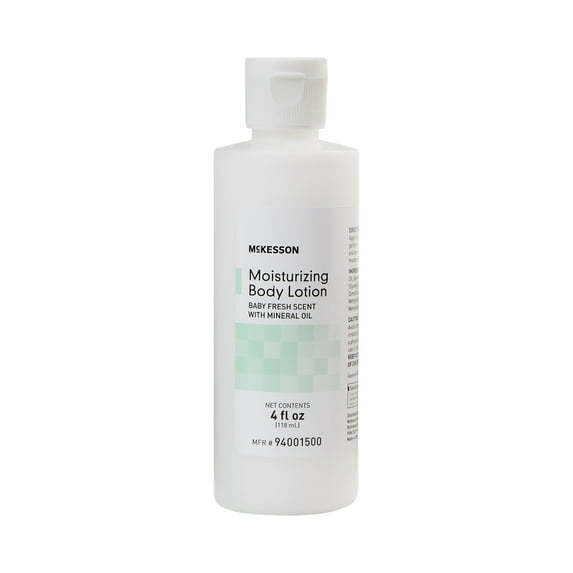 McKesson Moisturizing Body Lotion with Mineral Oil, Dry Skin Hydration, Fresh Scent, 4 fl oz, 60 Ct, 60 Ct