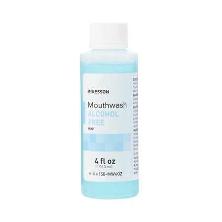 McKesson Mouthwash for Bad Breath, Alcohol-Free, Mint Flavor, 4 oz, 60 Ct