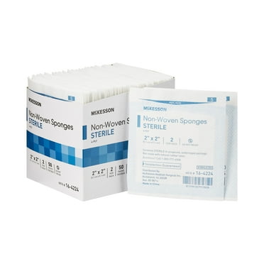 McKesson Non-Woven Gauze Sponges, Sterile Absorbent Wound Pad - 2 in x 2 in, 2 per Pack, 50 Packs, 100 Total