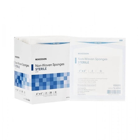 McKesson Non-woven Sponge, 6-Ply, 4 x 4 Inch, 50 Count