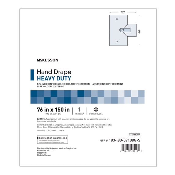 McKesson Orthopedic Drape Blue 114 W X 150 L Inch 183-I80-09108G-S 14 per Case