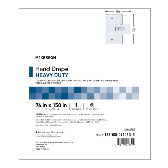 McKesson Orthopedic Drape Blue 114 W X 150 L Inch 183-I80-09108G-S