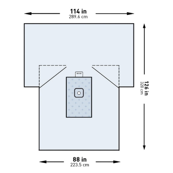 McKesson Orthopedic Drape Blue 114 W X 88 W X 126 L Inch 183-I80-09157G-S 10 per Case