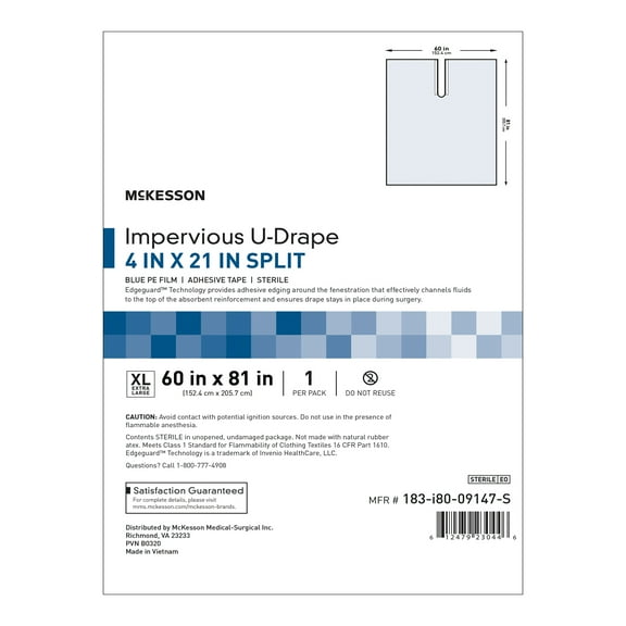 McKesson Orthopedic Drape Blue 60 W X 81 L Inch 183-I80-09147-S