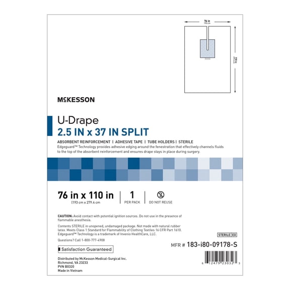 McKesson Orthopedic Drape Blue 76 W X 110 L Inch 183-I80-09178-S