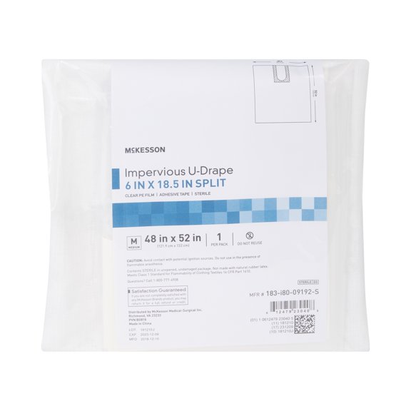 McKesson Orthopedic Drape Clear 52 W X 48 L Inch 183-I80-09192-S 25 per Case