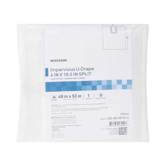 McKesson Orthopedic Drape Clear 52 W X 48 L Inch 183-I80-09192-S 25 per Case