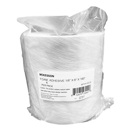 McKesson Orthopedic Foam Roll - Adhesive Wound Padding, 6 in x 180 in, 1 Count, 1 Pack
