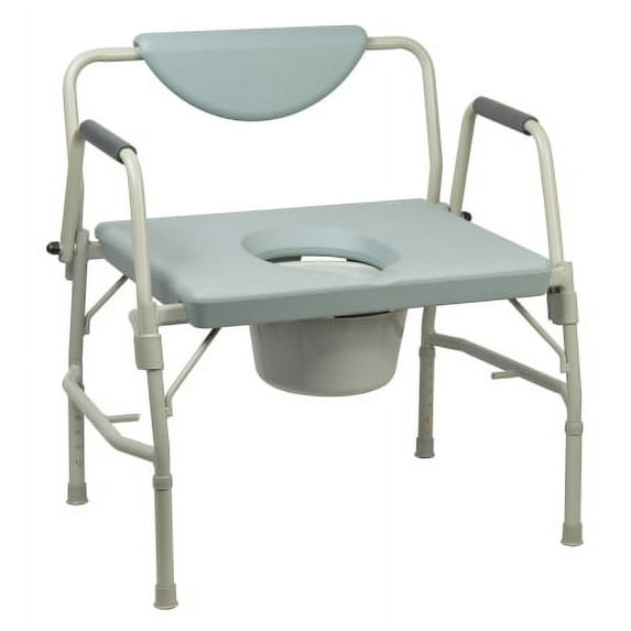 McKesson Over-Sized Drop-Arm Commode with 12 QT Bucket