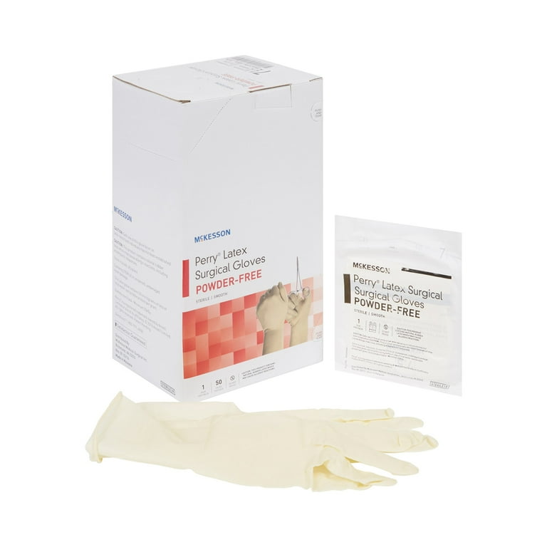 McKesson Medical Pharmacy Disposable Perry Latex Surgical Gloves