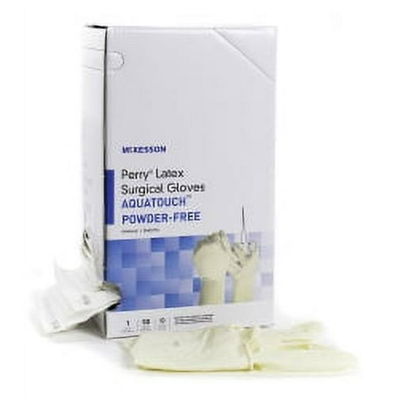 McKesson Perry Performance Plus AquaTouch Surgical Glove Sterile Pair SIZE 7.5 20-1275N 50 per Box