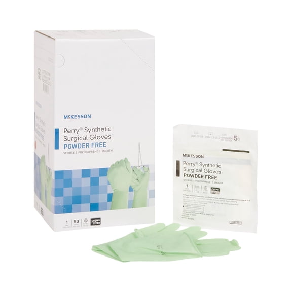 McKesson Perry Performance Plus Polyisoprene Surgical Glove Standard Cuff Length SIZE 5.5 50 per Box