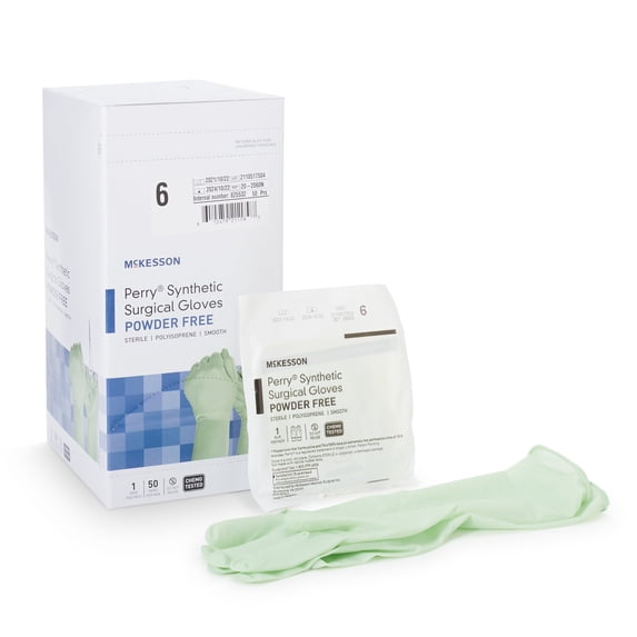 McKesson Perry Performance Plus Polyisoprene Surgical Glove Standard Cuff Length SIZE 6 200 per Case