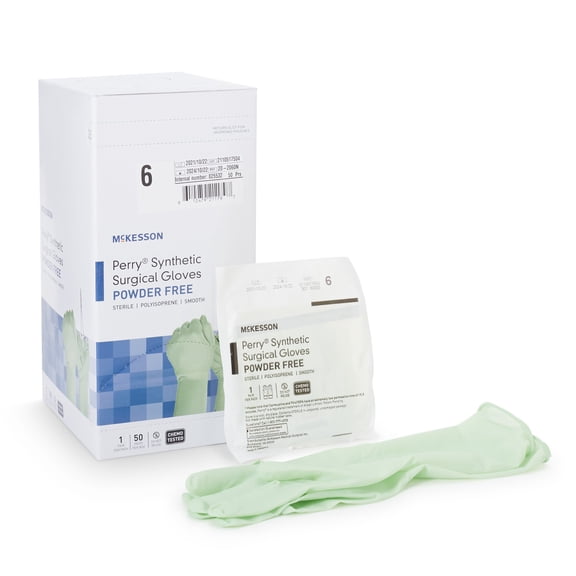 McKesson Perry Performance Plus Polyisoprene Surgical Glove Standard Cuff Length SIZE 6 200 per Case