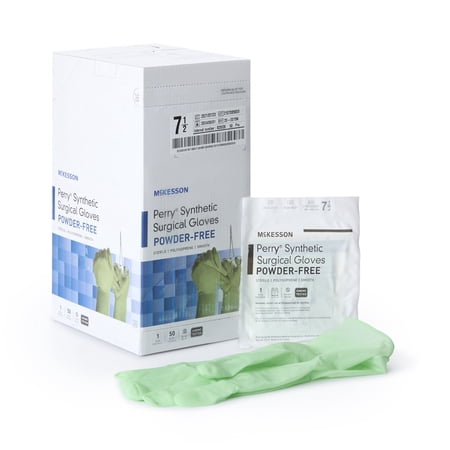 McKesson Perry Performance Plus Polyisoprene Surgical Glove Standard Cuff Length SIZE 7.5 50 per Box