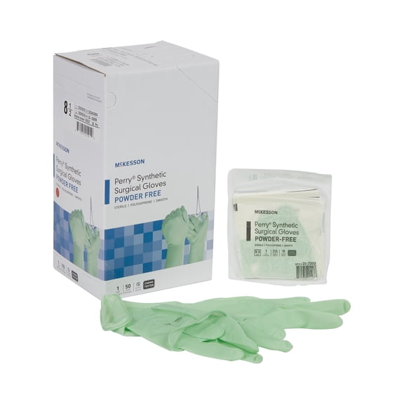 McKesson Perry Performance Plus Polyisoprene Surgical Glove Standard Cuff Length SIZE 8.5 50 per Box