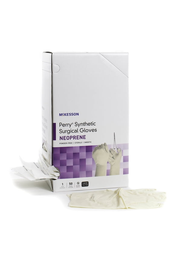 Perry Synthetic Surgical Gloves Polychloroprene Surgical Glove Standard Cuff Length SIZE 9 200 per Case
