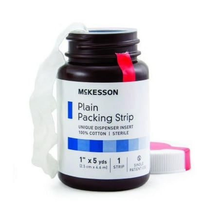 McKesson Plain Packing Strip, Large, 1 Inch x 5 Yards, 1 Count