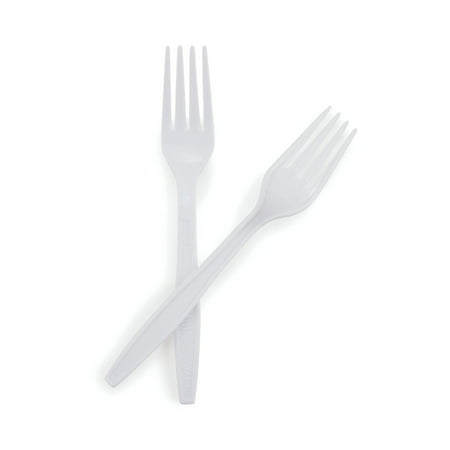 McKesson, Plastic Forks, Heavy Weight, Single Use, White, 1000 Ct