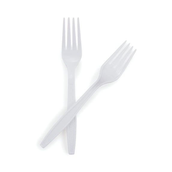 McKesson, Plastic Forks, Heavy Weight, Single Use, White, 1000 Ct