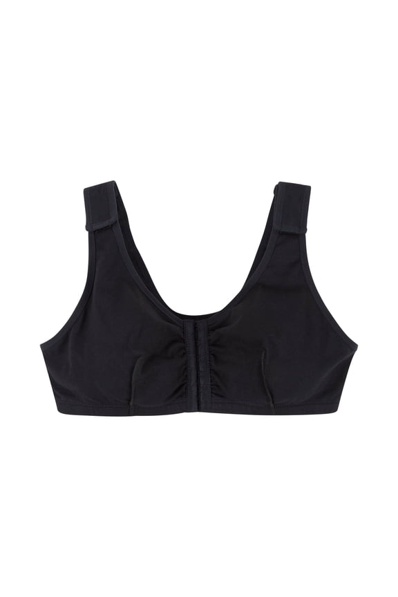 Post-Surgical Bra, Cotton/Spandex - Black, Fits 38B, 38C, 38D, 1 Ct