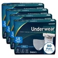 thumbnail image 1 of McKesson Premium Discreet Underwear for Men - Heavy Absorbency Incontinence Briefs - L, 20 Count, 4 Packs, 80 Total, 1 of 10