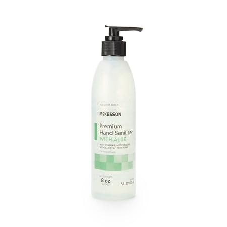McKesson Premium Ethyl Alcohol Spring Water Scent Hand Sanitizer with Aloe 8 oz. Pump Bottle 24 Ct