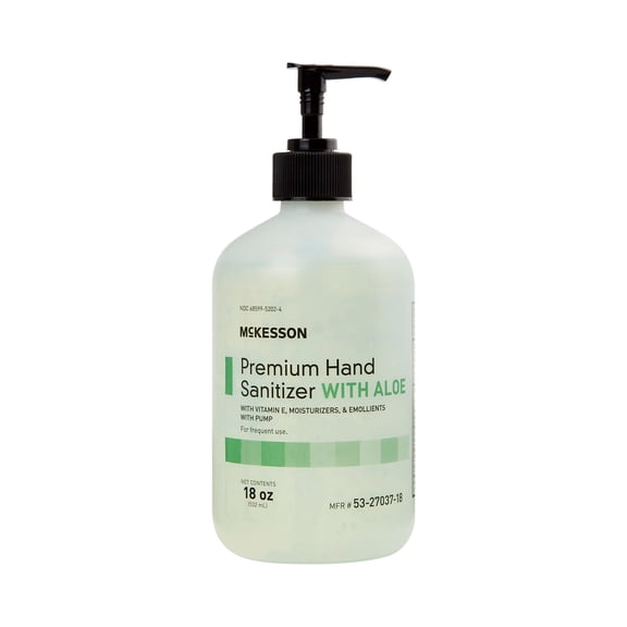 McKesson Premium Hand Sanitizer Gel with Aloe, Spring Water Scent, 18 oz, 1 Count, 1 Pack