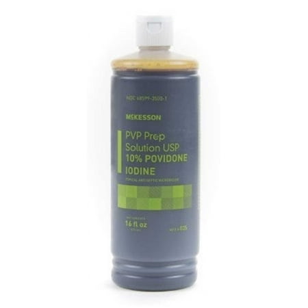 McKesson Prep Solution 16 oz. Flip-Top Bottle, 10% Povidone Iodine, 1 Count
