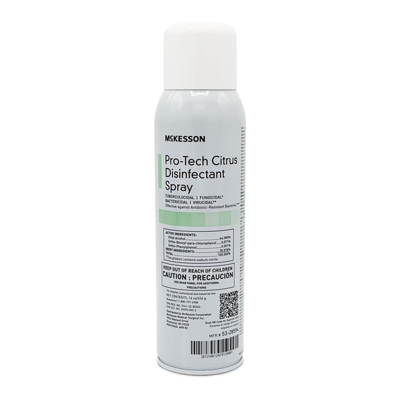 McKesson Pro-Tech Disinfectant Spray Surface Cleaner - Citrus Scent, 16 oz, 1 Count, 1 Pack