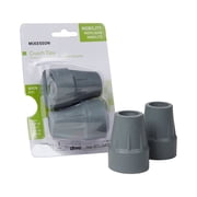 McKesson Replacement Cane Tips - Rubber, Gray - 7/8 in Diameter, 2 Count, 1 Pair