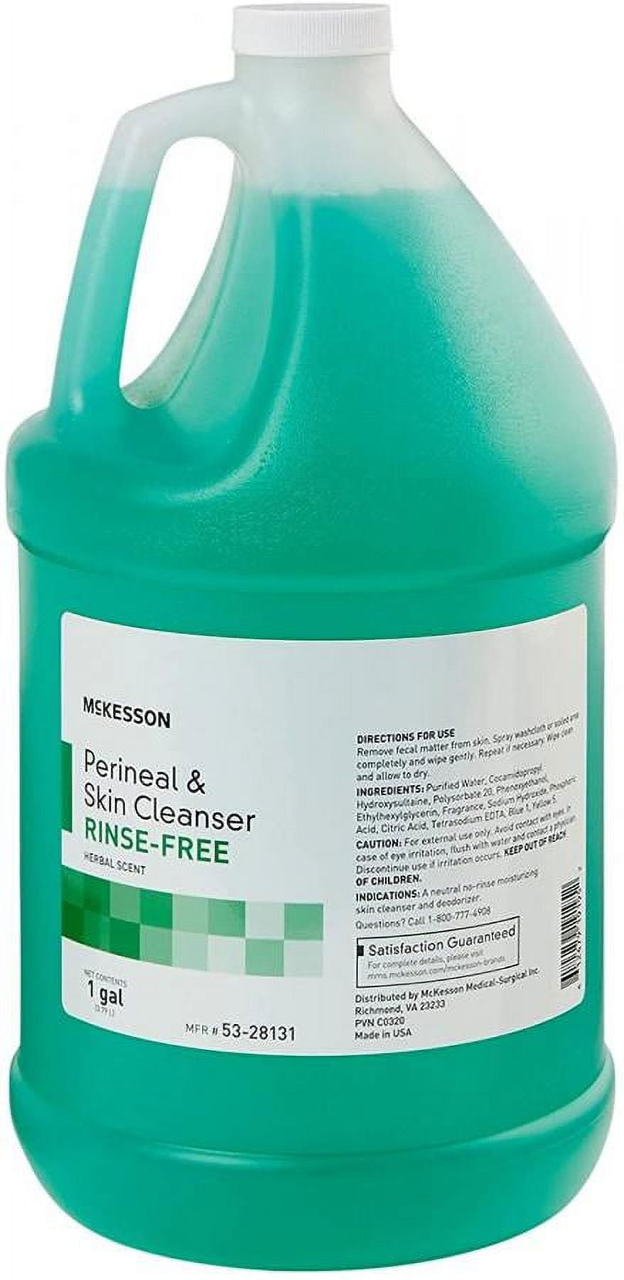 McKesson RinseFree Perineal & Skin Cleanser, 1 gallon Jug, Herbal