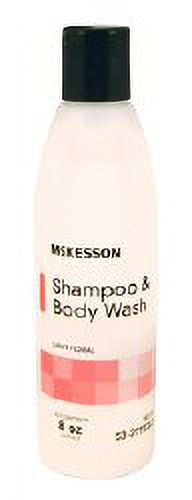 McKesson Rinse-Free Shampoo and Body Wash  8 oz. Squeeze Bottle, Light Floral Scent 10 Pack
