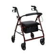 thumbnail image 1 of McKesson Rollator Walker with Seat and Wheels - Red, 300 lbs Capacity, 1 Ct, 1 of 11