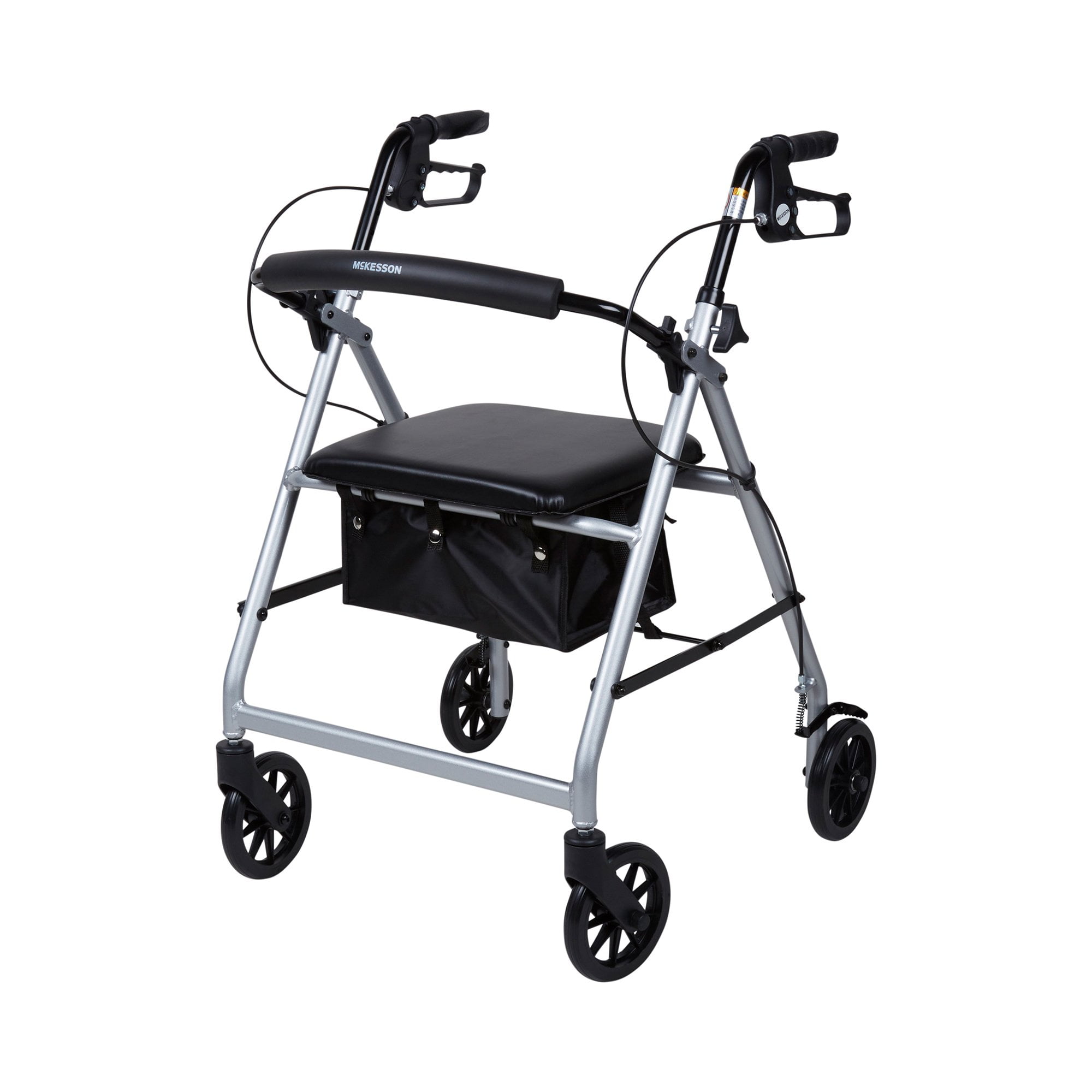 McKesson Medical Seniors Lightweight Folding Rollator Walker with Seat