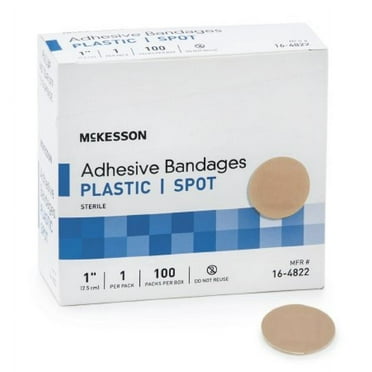 McKesson Round Tan Adhesive Spot Bandage, 1 Inch, 100 Count