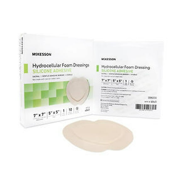 McKesson Sacral Sterile Adhesive Silicone Foam Dressing with Border - 10 each