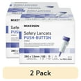 (2 pack) McKesson Safety Lancets, PressureActivated 28 Gauge Needle