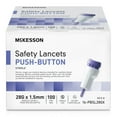 thumbnail image 1 of McKesson Safety Lancets, Pressure-Activated - 28 Gauge Needle, 1.5mm Depth, 100 Count, 20 Packs, 2000 Total, 1 of 6