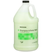 McKesson Shampoo and Body Wash with Collagen for Fragile Hair, Hydrating & Moisturizing - Cucumber Melon Scent, 1 Gallon Jug, 1 Count