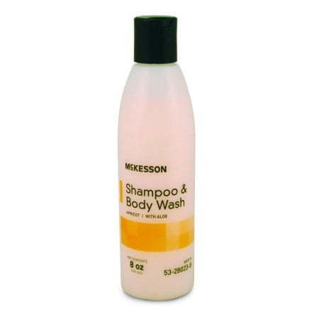 McKesson Shampoo and Body Wash, Apricot Scent, 8 ounce Bottle, 48 Count