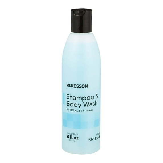 McKesson Shampoo and Body Wash for Fragile Skin and Hair - Summer Rain Scent, 8 oz, 48 Ct