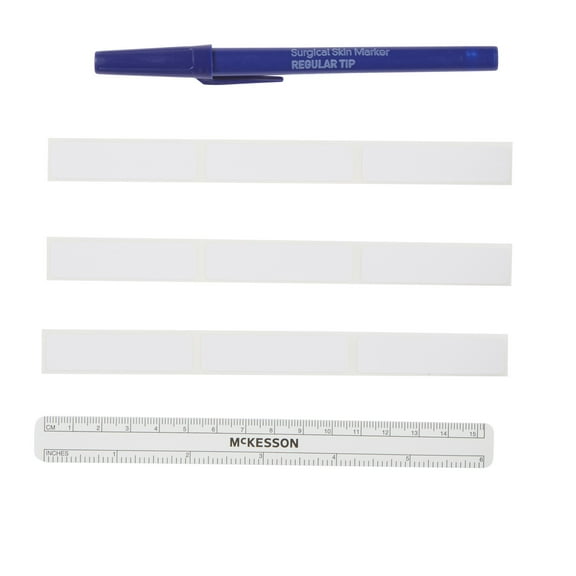 McKesson Skin Marker with Ruler and Labels 19-0752 - (50 Ct)