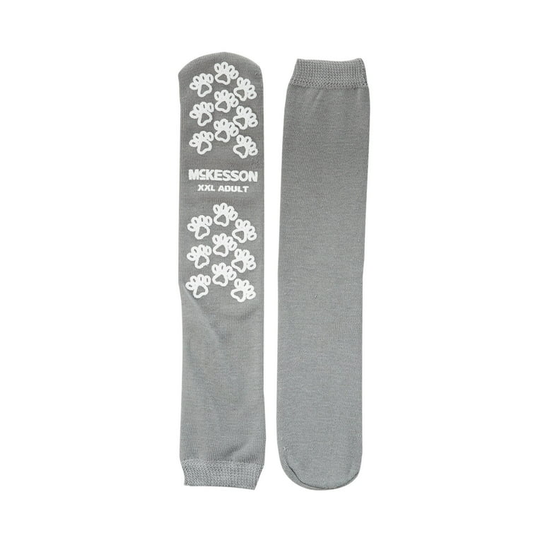 McKesson Slipper Socks, Non-Slip Grip Hospital Socks - Teal, Size